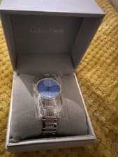 Image of Calvin Klein K432314N Ladies Simplicity Blue Dial Watch
