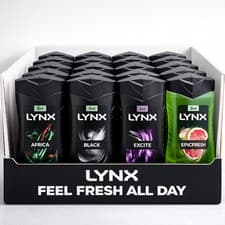 Image of Lynx Shower Gel 12 Hours of Refreshing Fragrance 225ml MEGA pack 24