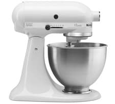 Image of KitchenAid 5K45SSBWH Classic Stand Mixer, 4.3 Litre, White
