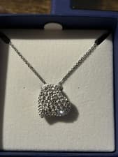 Image of Swarovski Clear Alana Heart Rhodium Plated Necklace Pendant Brand New in Box