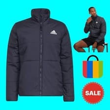 Image of Adidas 3-Stripes Insulated Jacket - Mens - Navy Blue - Medium - RRP £84.99