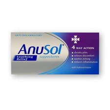 Image of Anusol Suppositories -Anal Itching, Haemorrhoids, Piles Treatment 4 Way Action