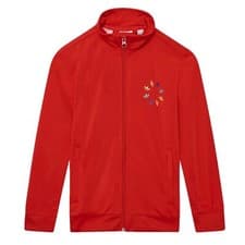 Image of Adidas Originals Kids Adicolor Track Top Firebird Training Jacket Red Multicolor