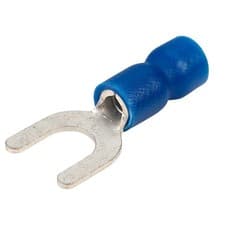 Image of TruConnect 5.0mm Blue 24A Fork Connector Pack of 100