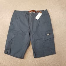 Image of Superdry Mens Shorts 31 Blue Cargo Utility Pocket Military Army Combat Outdoor