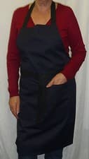 Image of Bib Front Style Bar Apron in navy Poly / Cotton