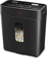 Image of Cross-Cut Shredder, Heavy Duty 6 Sheet Shreds Paper/Card/Staple/Clip Paper Shre