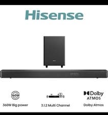 Image of Hisense Bluetooth Soundbar Wireless Subwoofer AX3120G 3.1.2 Ch 360W Black
