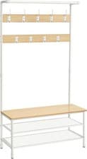 Image of Coat Rack Stand, Large Hall Tree with Bench and Shoe Storage