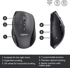 Image of Logitech M705 Marathon USB Optical Wireless Mouse New