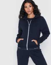 Image of NEW £75 Calvin Klein Modern Cotton Zip Hoodie Shoreline Blue Navy M Jumper Logo