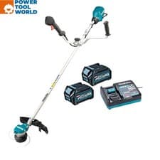 Image of Makita UR002GD202 40v Max XGT Cordless Brushless Brush Cutter Inc 2x 2.5Ah Batts
