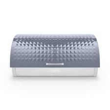Image of Bread Bin by Tower Solitaire Range T826206GRY Rolltop Stainless Steel in Grey