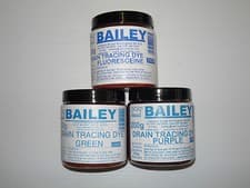 Image of Bailey Brothers Drain Tracing Dye 200g Jars All Colours Available
