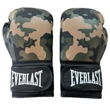 Image of Everlast Spark Boxing Gloves Green Camo Adults Size 12oz New