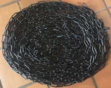 Image of Strong 4mm x 32mm  30m Length HEAVY DUTY Black Plated Welded Chain Security Lock