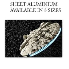 Image of The Millennium Falcon from Star Wars Entering Hyperspace Metal Waterproof Sign