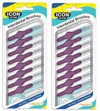 Image of Icon Optim 8's - 2 Packs of 8 Interdental Brushes Size 6 Purple
