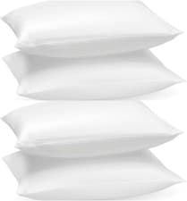 Image of Duck Feather & Down Pillow 100% Cotton Hotel Quality Soft Support 48x74cm UK