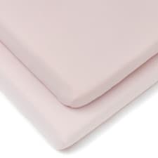 Image of Clair de Lune Cot Bed Fitted Sheet 2 Pack 100% Cotton Jersey Sheets 70 x 140 cm