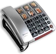 Image of Amplicomms BigTel 40 Plus 40+ Silver Corded Big Button Elderly Amplified Phone