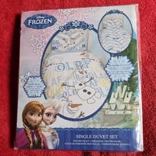 Image of Single Disney Frozen Olaf Single Duvet Cover Set Brand new . Reversible .
