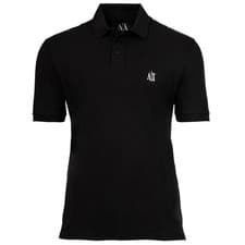 Image of A|X ARMANI EXCHANGE Men's Polo Shirt - Collar, Button Placket, Cotton Pique