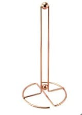 Image of Apollo Copper Kitchen Roll Paper Towel Holder Stand Polished Copper Chrome