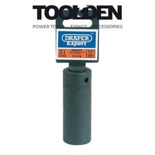 Image of Draper Expert 14104 HI-TORQ® Deep Impact Socket, 1/2" Sq. Dr. 21mm