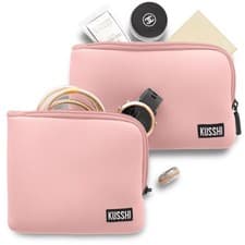 Image of 2pc Neoprene On-The-Go Pouch Set (Blush Pink)
