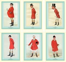 Image of Vanity Fair A4 Reproductions with Text: Set of 6 Vintage Huntsmen