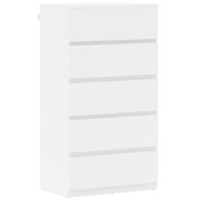 Image of HOMCOM Bedroom Chest of Drawers, 5 Drawers Dresser Drawer Unit - White