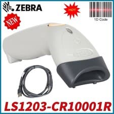 Image of Symbol Zebra LS1203 Laser USB Wired Handheld Barcode Scanner Bar Code Reader