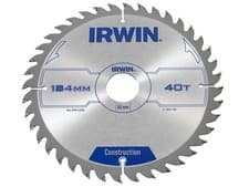 Image of Irwin Construction Circular Saw Blade 184 x 30mm x 40T ATB