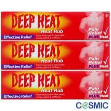 Image of 3 X DEEP HEAT Heat RUB Effective Relief from Muscular & Rheumatic, Back Pain 35g