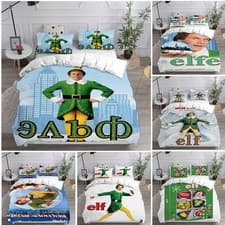 Image of Cosplay Elf Buddy Santa Claus Xmas Duvet Cover Bedding Set Pillowcase Quilt