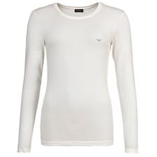 Image of Emporio Armani Ladies Long Sleeves, Crew Neck - Essential Studs, Viscose Stretc