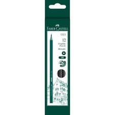 Image of Faber Castell Pack Of 12 Black matt graphite pencil HB