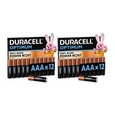 Image of Duracell Optimum AAA Batteries 24 Pack 1.5V Alkaline Long Life Power