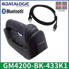 Image of Datalogic Gryphon GM4200-BK-433K1 1D Wireless Barcode Scanner+USB Cable+Cradle