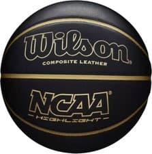 Image of Wilson Adult full size NCAA Highlight Basketball, Black/Gold, Official