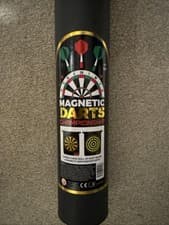 Image of Magnetic Darts Championship Double Sided Roll-Up Dart Board with 6 Darts New