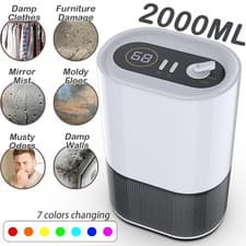 Image of 2000ML Large Dehumidifier Portable Quiet Home Air Dryer for Mould Moisture Damp
