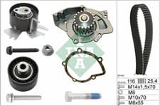 Image of WATER PUMP & TIMING BELT KIT INA 530 0558 31 FOR CITROËN,DS,FIAT,FORD,FORD AUSTR