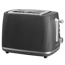 Image of Daewoo Cascade 2 Slice Toaster Black Ribbed Texture Design SDA2776GE