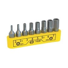 Image of CK Tools Screwdriver Bit Clip Set - 8 Piece HEX Tamper Proof T4528