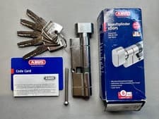 Image of ABUS KD6PSN Z40/K50 Euro Profile Thumbturn Cylinder Lock 40/50mm Anti-Snap - NEW
