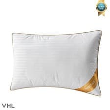 Image of 100% Goose Down Pillow Natural Filled Extra Support Cotton Cover Hotel Quality