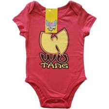 Image of Official Wu Tang Clan Wu Tang Red Babygrow Bodysuit Wu Tang Clan Romper Suit