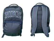 Image of New NIKE Fundamentals BLOCKED BACKPACK SCHOOL GYM SPORTS BAG Anthracite Grey M